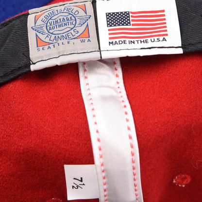 USED EBBETS FIELD FLANNELS USA CAP - RED/ BLUE