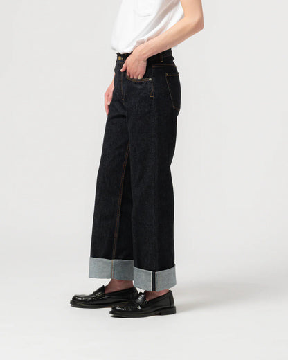 GIRLS OF DUST GEORGIA STRAIGHT SELVEDGE ECO DENIM - INDIGO BLUE