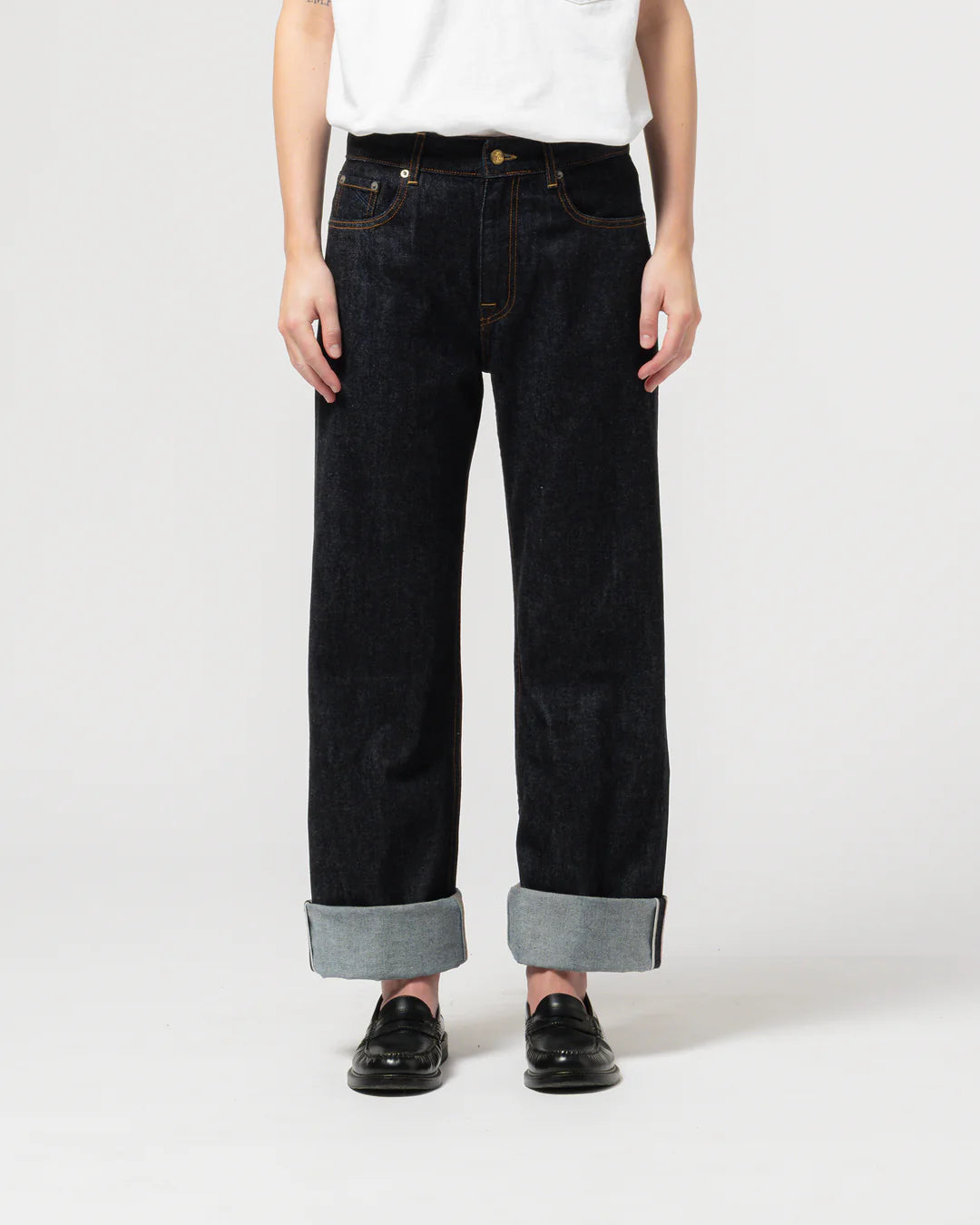 GIRLS OF DUST GEORGIA STRAIGHT SELVEDGE ECO DENIM - INDIGO BLUE