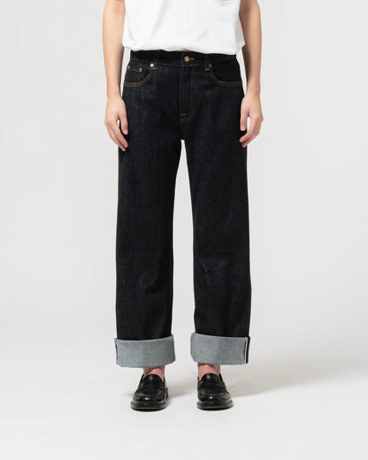 GIRLS OF DUST GEORGIA STRAIGHT SELVEDGE ECO DENIM - INDIGO BLUE