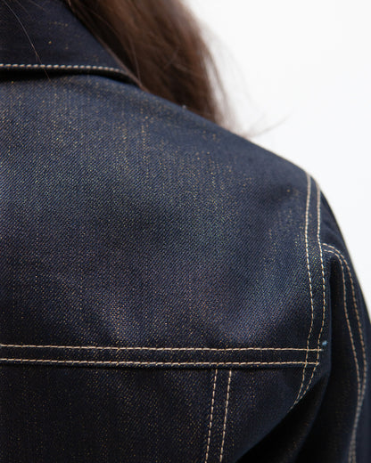 W'MENSWEAR ENGINEER'S JACKET - INDIGO/ GOLD