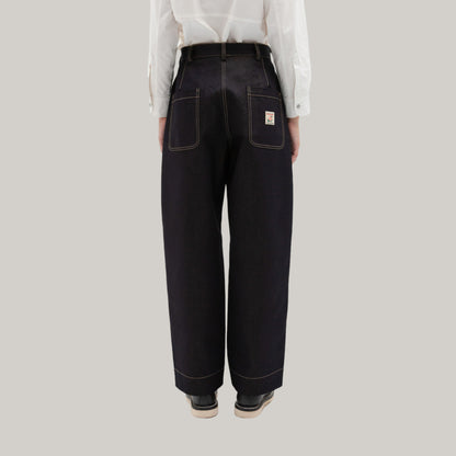 W'MENSWEAR WENDY TROUSER - INDIGO/ GOLD