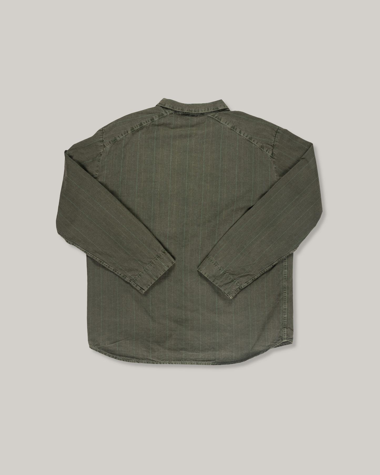 WORKING TRAP SHIRT - COTTON DOGTOOTH - TRIASSIC GREEN
