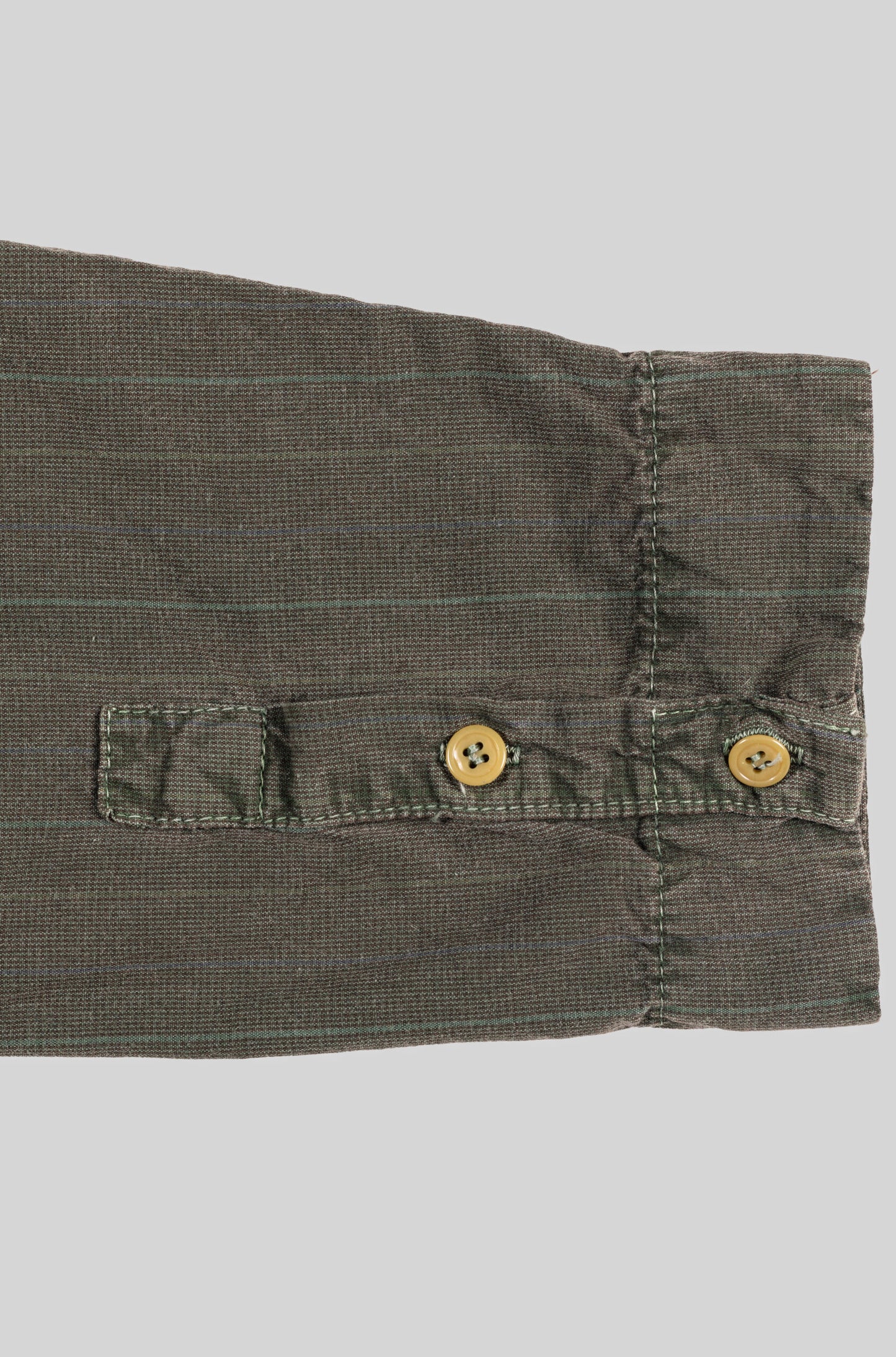 WORKING TRAP SHIRT - COTTON DOGTOOTH - TRIASSIC GREEN