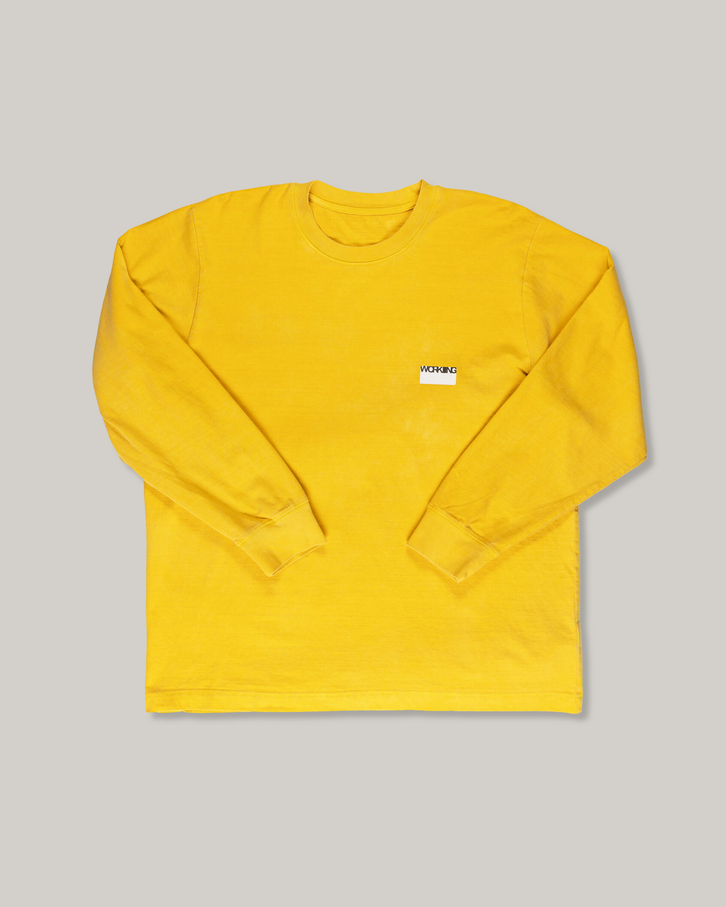 WORKING LONG SLEEVE STICKER T-SHIRT - LAGOS YELLOW