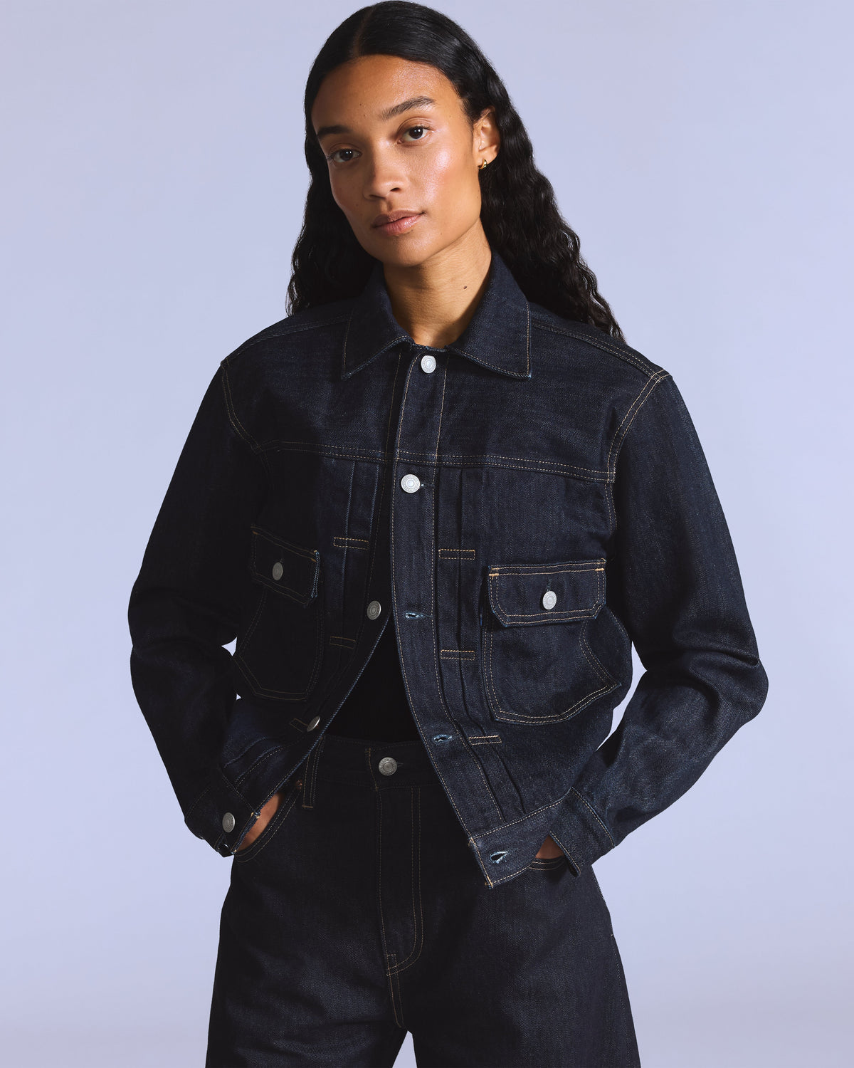 LEVI'S BLUE TAB WOMEN'S CLASSIC TYPE II JACKET -  DARK