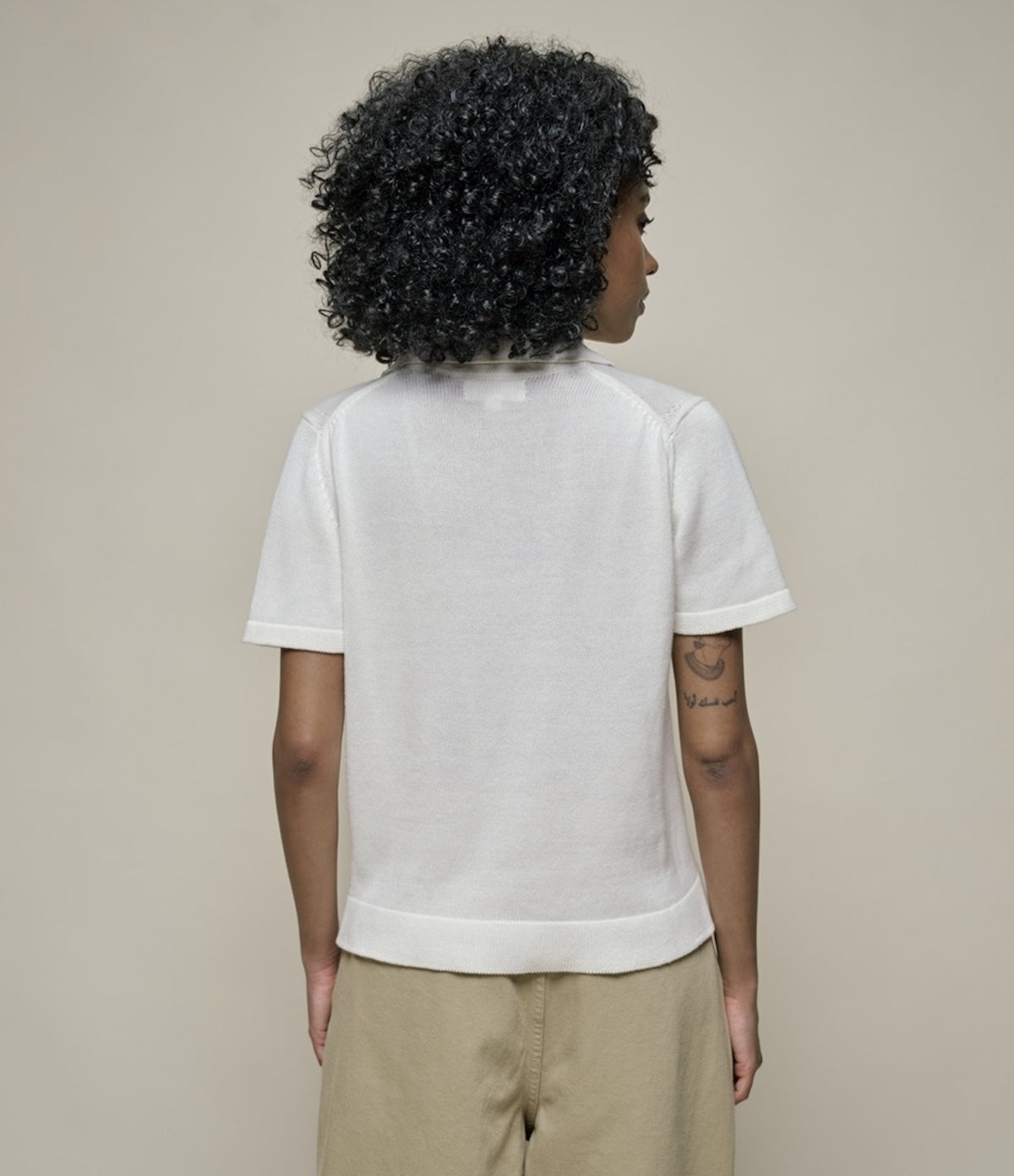 MERZ B. SCHWANEN KNITTED V-NECK SWEATER - WHITE