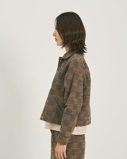 W'MENSWEAR ENGINEER'S JACKET - BEIGE/ BLUE
