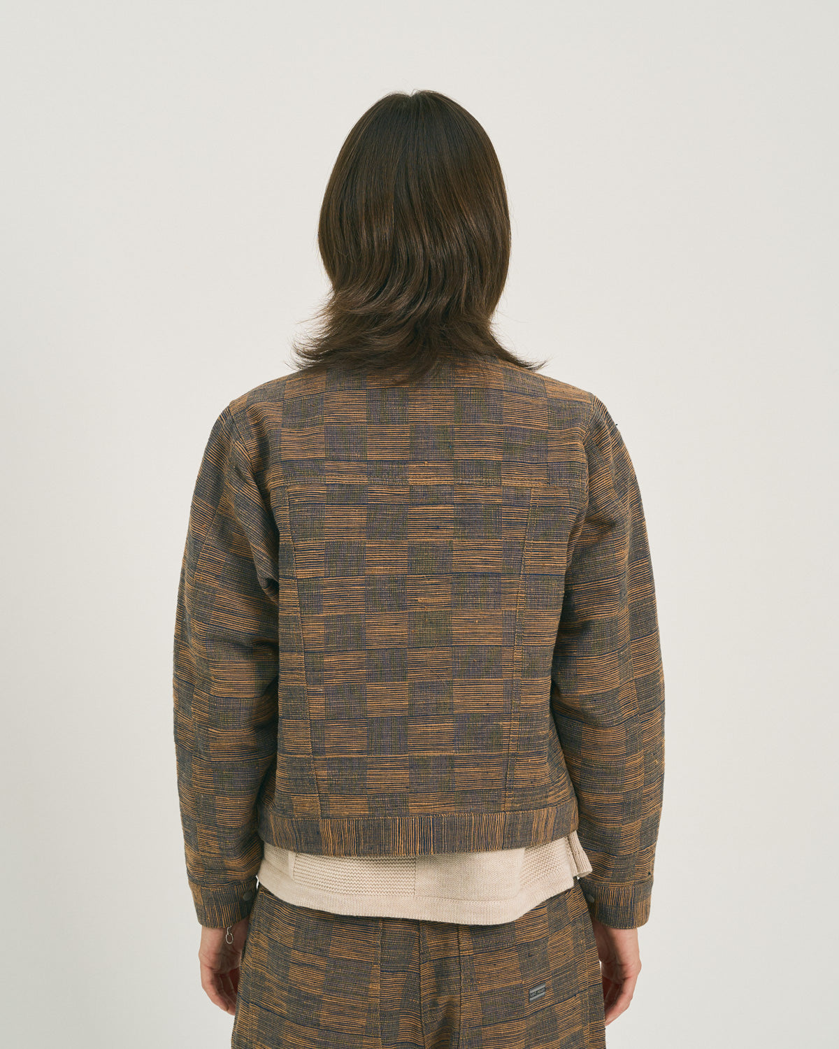 W'MENSWEAR ENGINEER'S JACKET - BEIGE/ BLUE