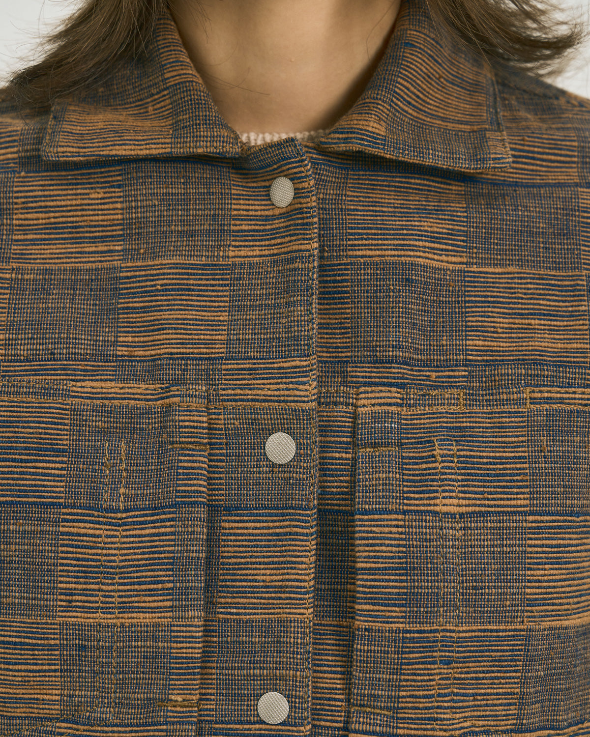 W'MENSWEAR ENGINEER'S JACKET - BEIGE/ BLUE