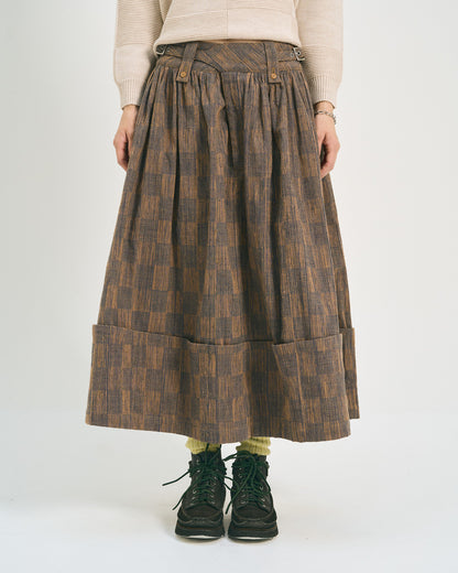 W'MENSWEAR RIDER SKIRT - BEIGE/ BLUE