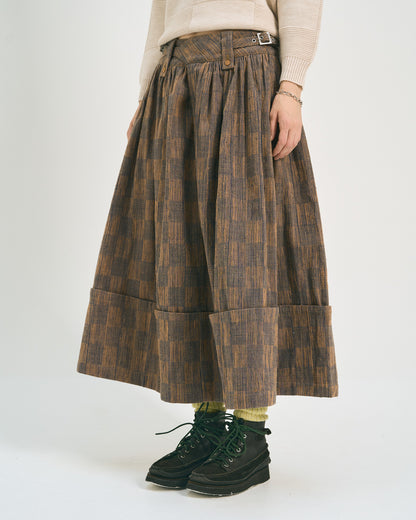 W'MENSWEAR RIDER SKIRT - BEIGE/ BLUE