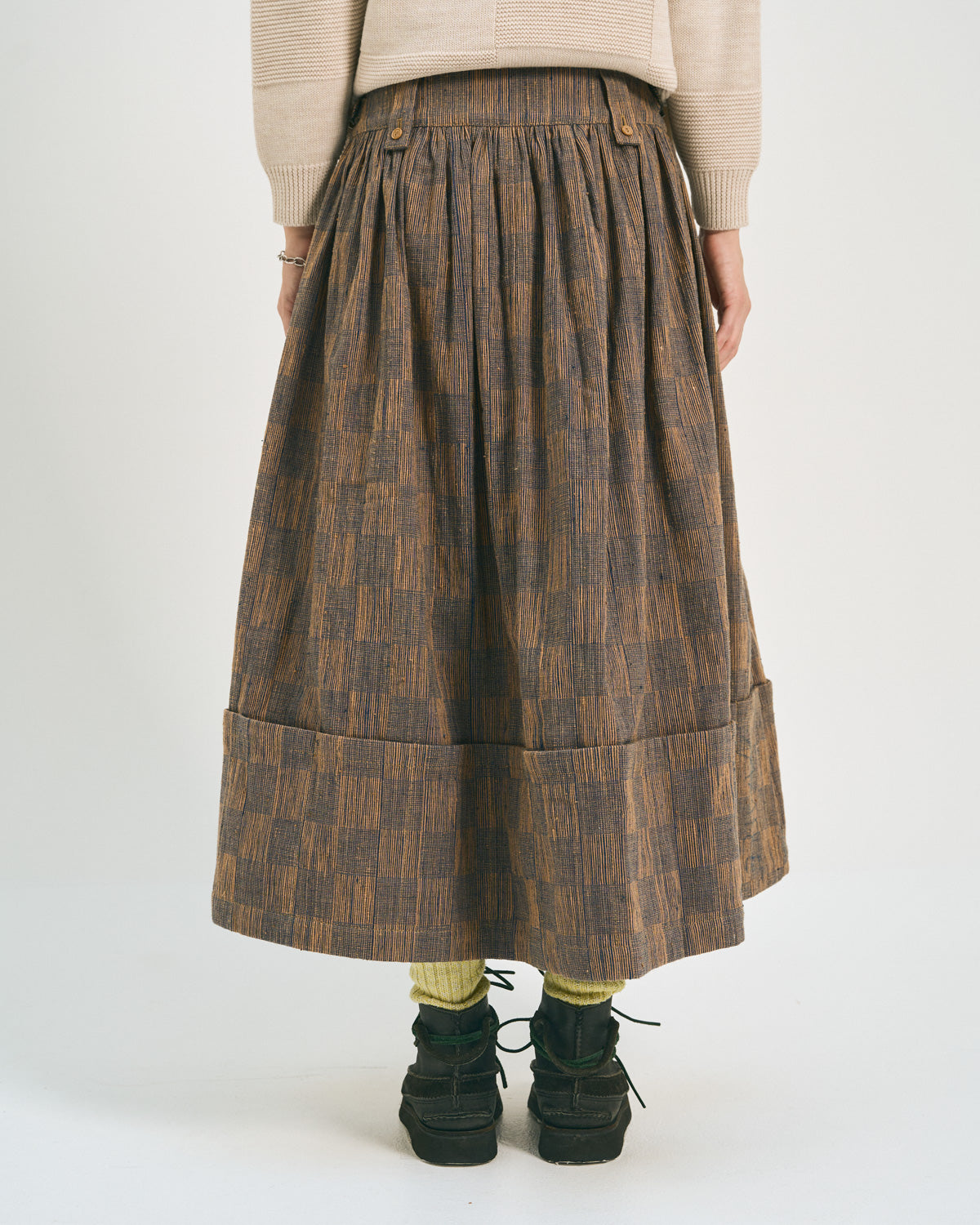 W'MENSWEAR RIDER SKIRT - BEIGE/ BLUE