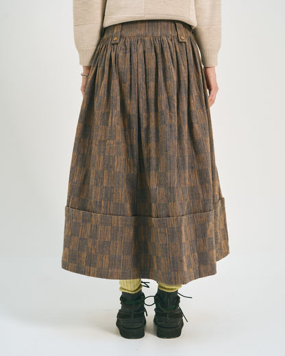 W'MENSWEAR RIDER SKIRT - BEIGE/ BLUE