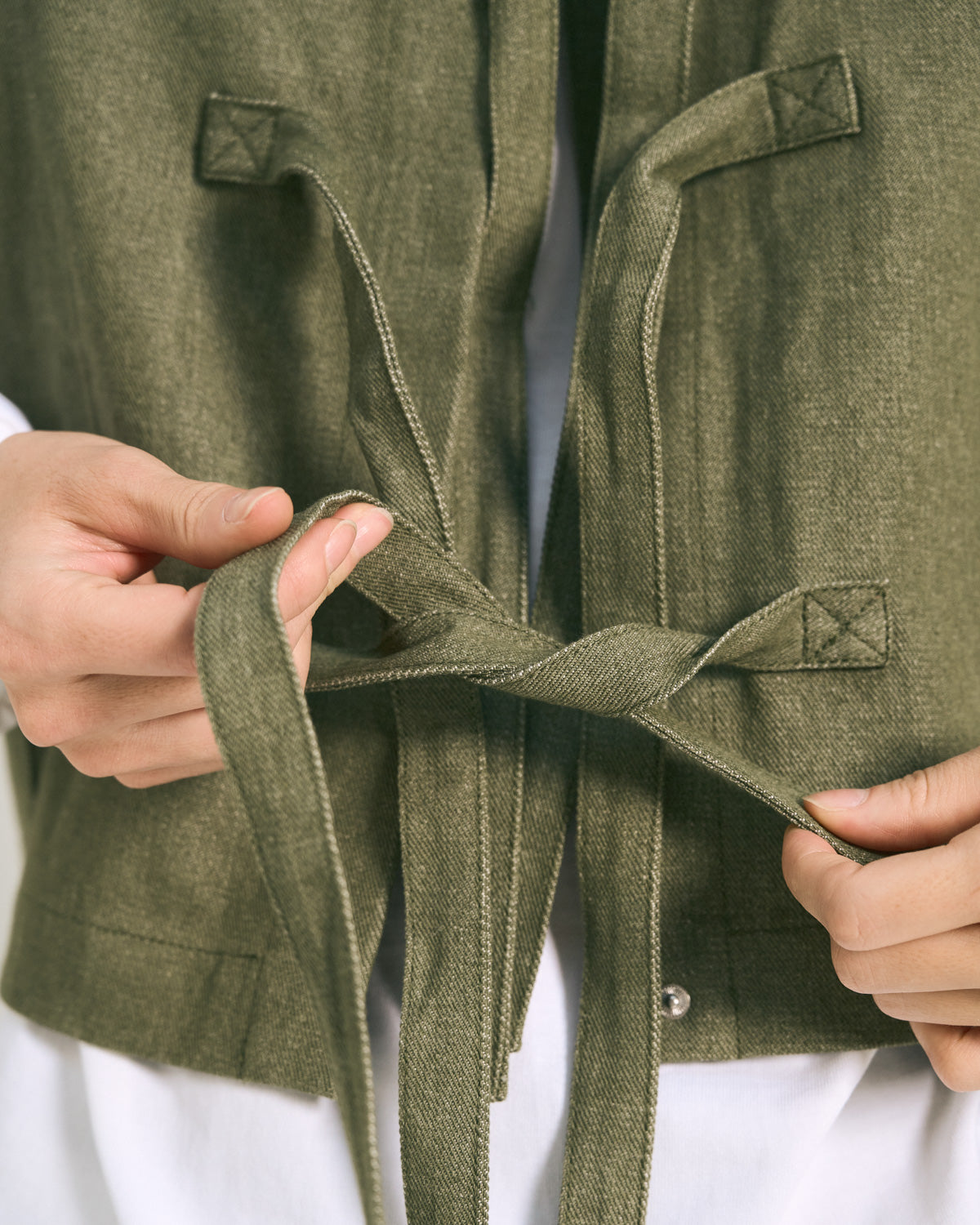 W'MENSWEAR NAA VEST - DARK GREEN DENIM