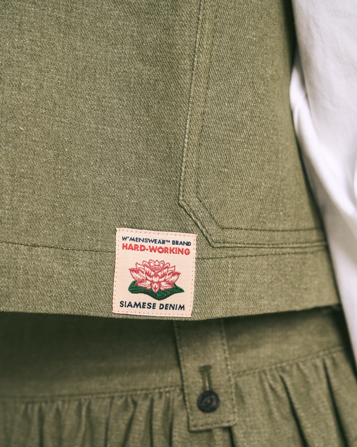 W'MENSWEAR NAA VEST - DARK GREEN DENIM