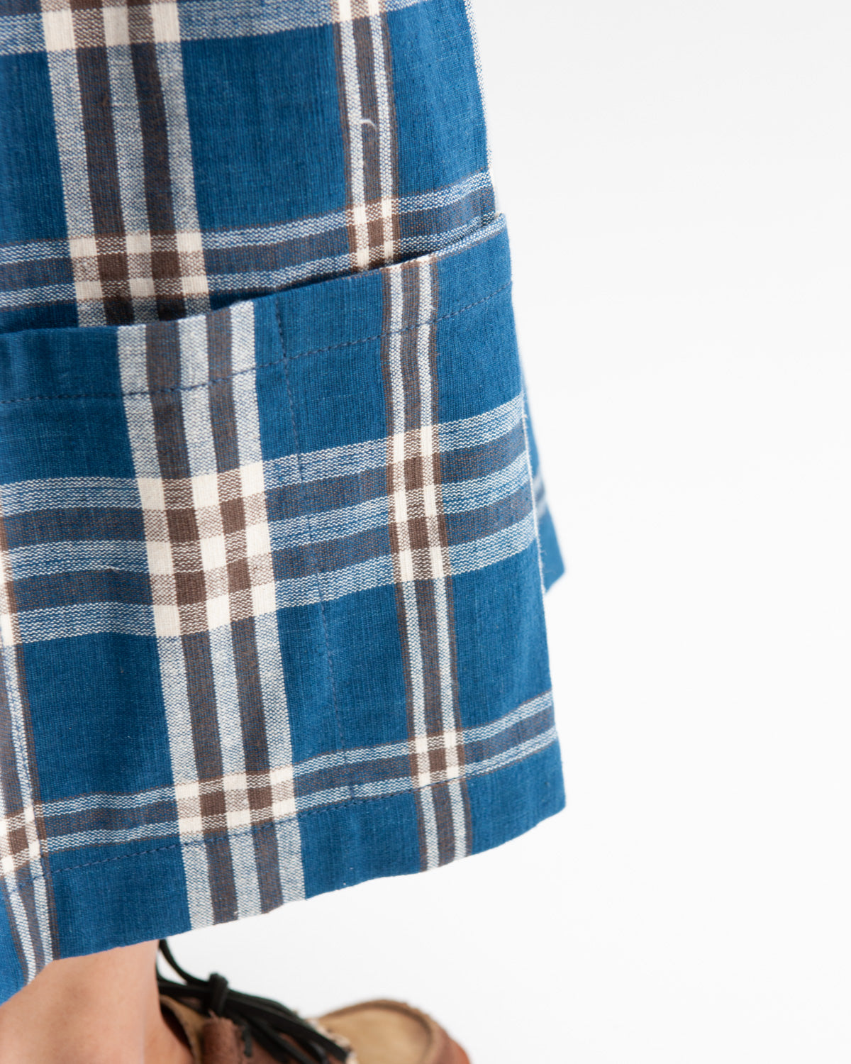 W'MENSWEAR RIDER SKIRT - INDIGO CHECK