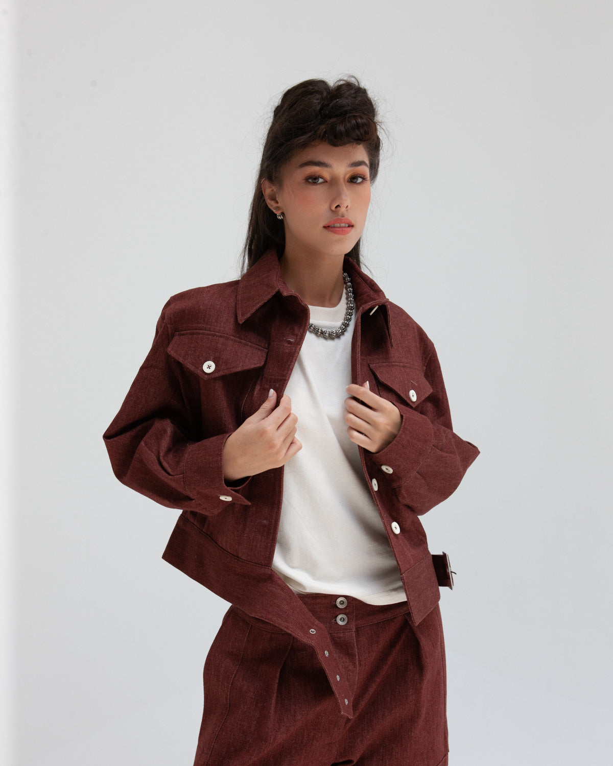 W'MENSWEAR DESPATCH JACKET - BROWN DENIM