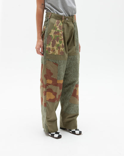GOOD OL WHATS-HER-FACE BY W'MENSWEAR UNISEX FREEDOM FLIGHT TROUSER - ARMY CAMO