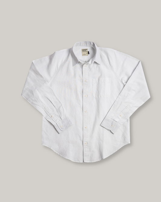 HEIMAT COTTON/ HEMP ARTIST SHIRT GD - WHITE