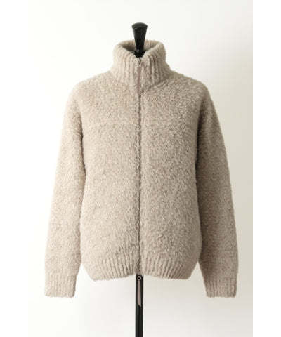 BATONER SHETLAND BOA ZIP UP BLOUSON - BEIGE