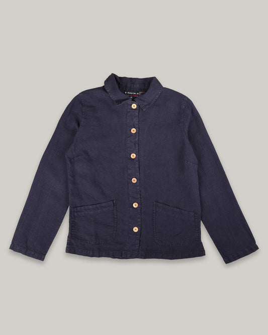 ARMOR LUX WOMEN'S LINEN FISHERMAN JACKET  - SEAL