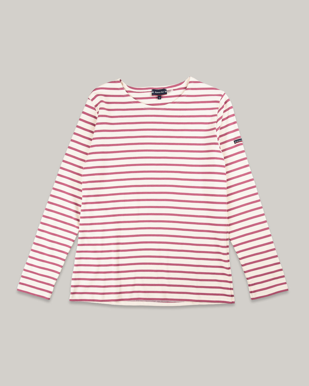 ARMOR LUX LADIES 'LESCONIL' BRETON SHIRT L/S - NATURE/ VIOLET QUARTZ