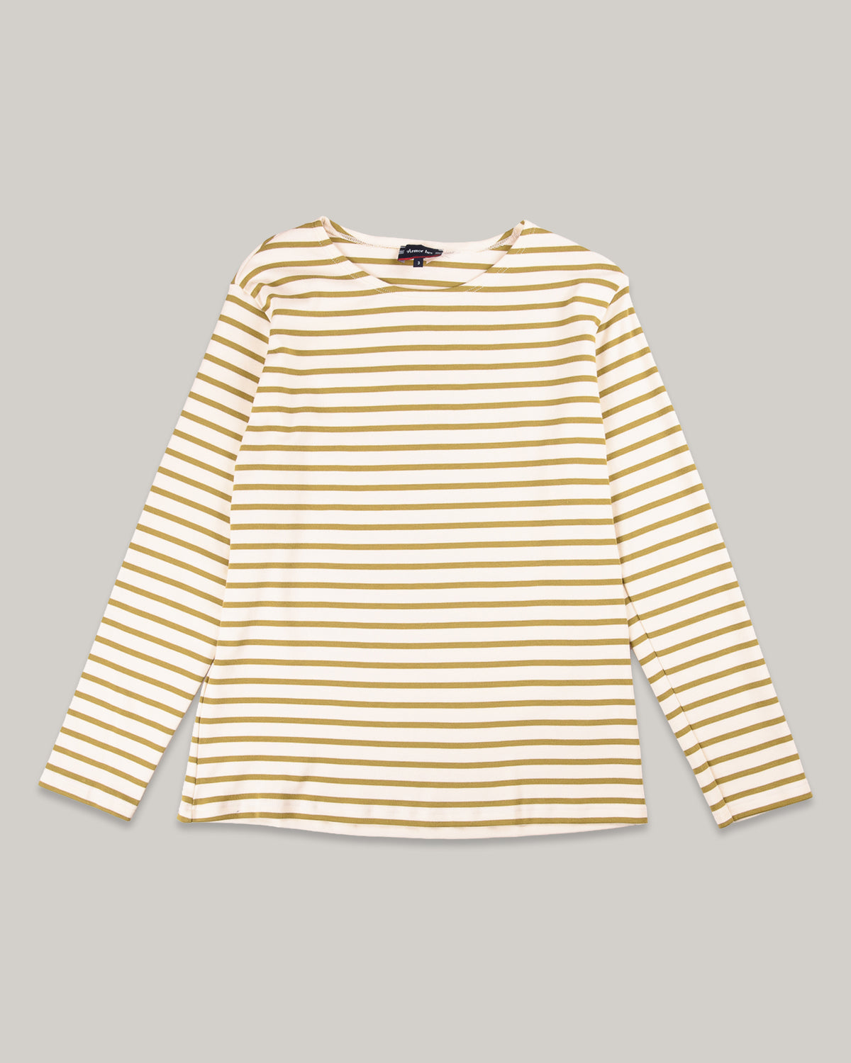 ARMOR LUX LADIES 'LESCONIL' BRETON SHIRT L/S - NATURE/ GREEN MOSS
