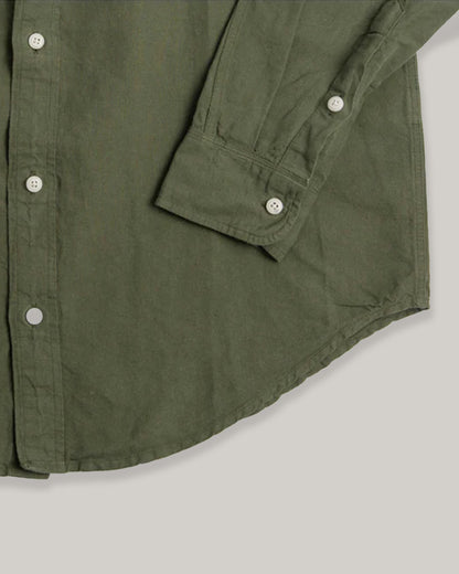 HEIMAT COTTON/ HEMP ARTIST SHIRT - MILITARY GREEN