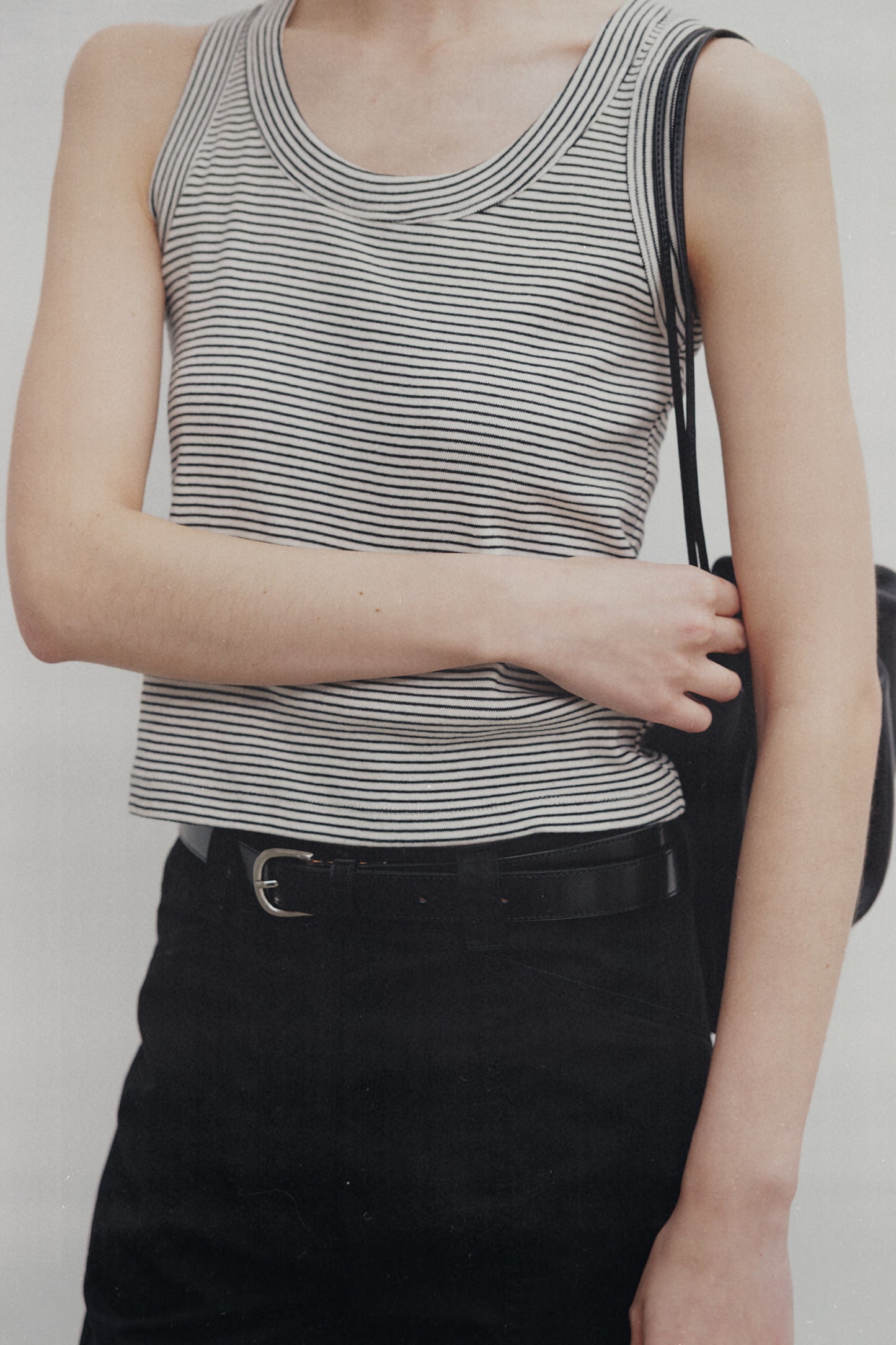 NOTHING WRITTEN SAILOR SLEEVELESS TOP - BLACK