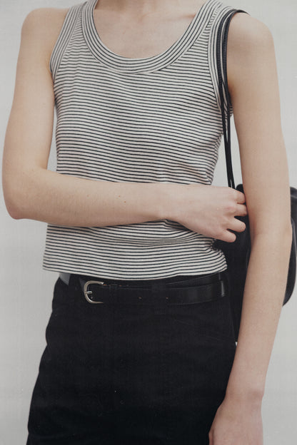 NOTHING WRITTEN SAILOR SLEEVELESS TOP - BLACK