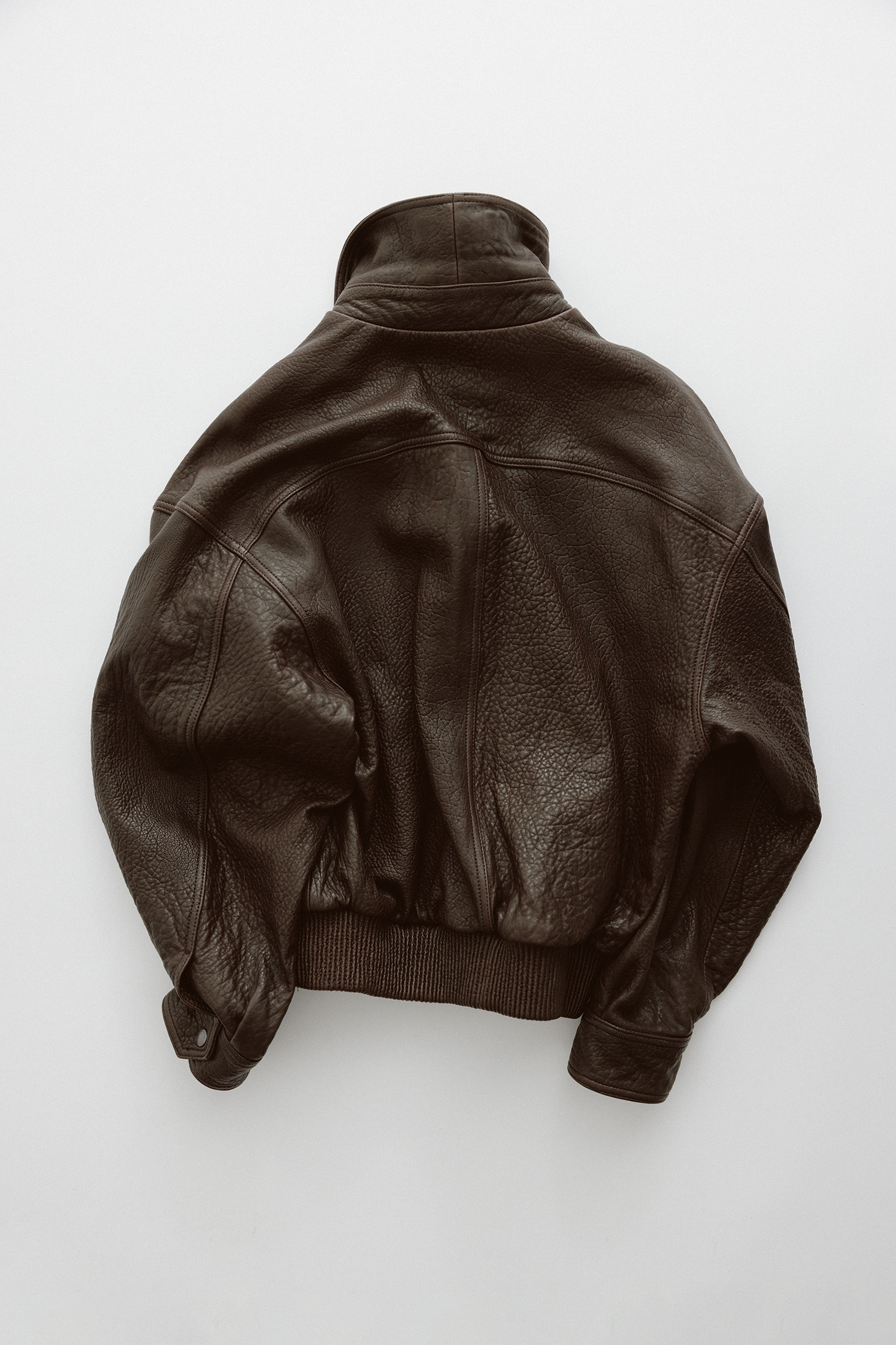 NOTHING WRITTEN LAMBSKIN BOMBER - BROWN