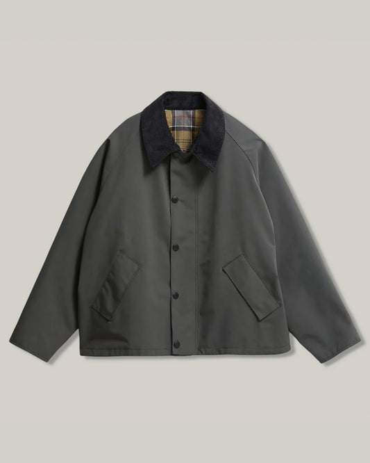 BARBOUR OVERSIZED REVERSIBLE TRANSPORTER JACKET - ASPHALT GREY