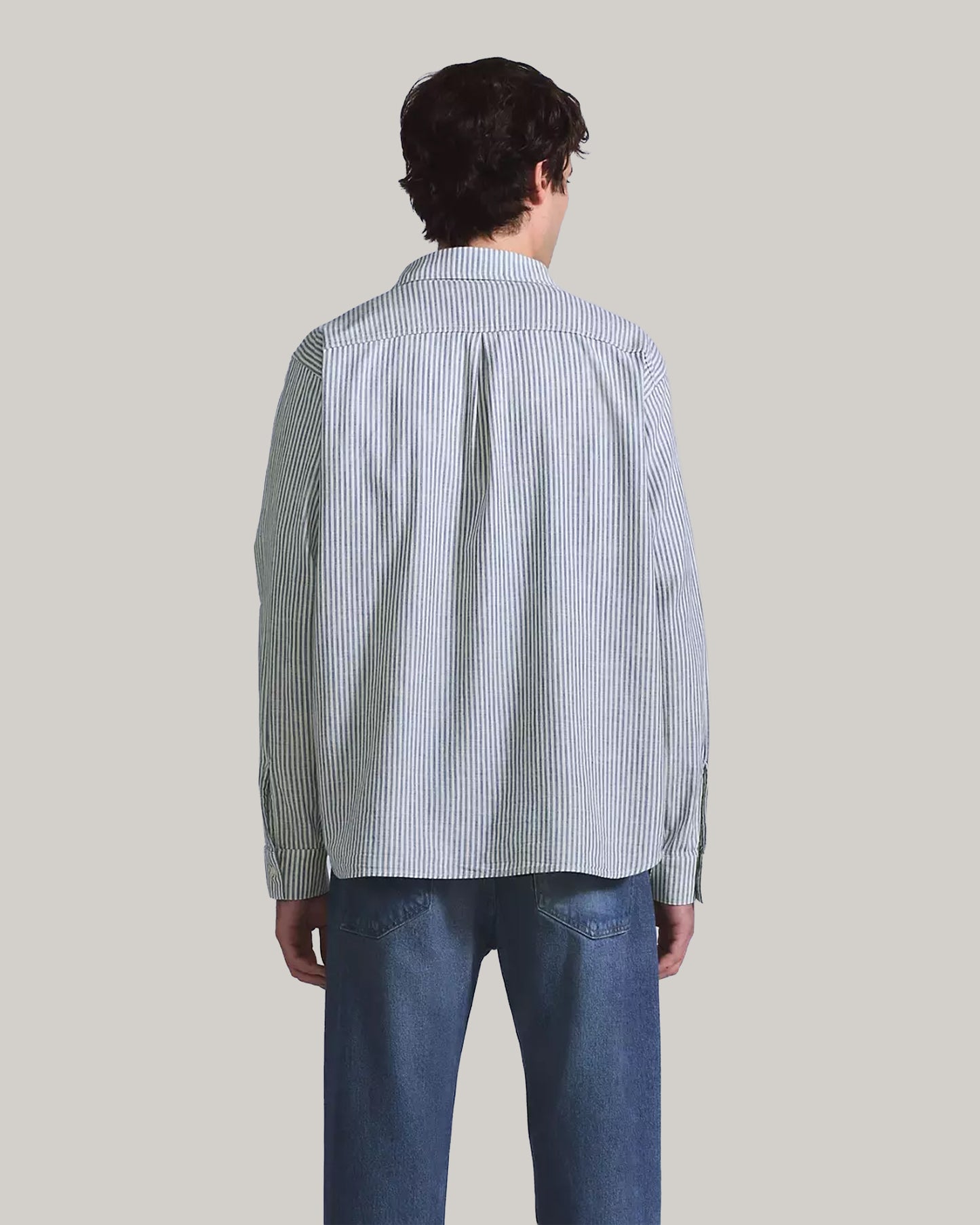 LEVI'S BLUE TAB WORK SHIRT INDIGO STRIPE