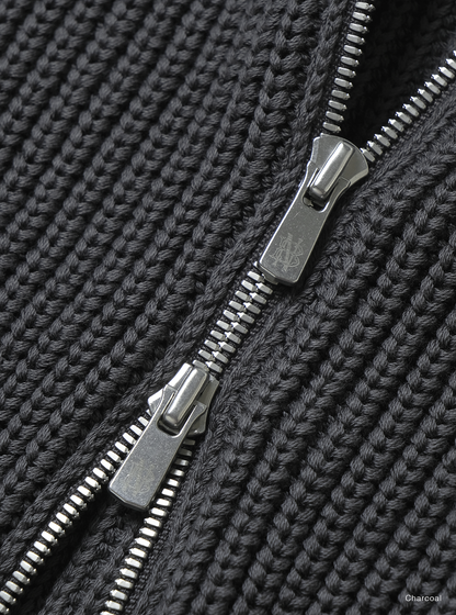 BATONER COTTON SIGNATURE DRIVERS KNIT - CHARCOAL