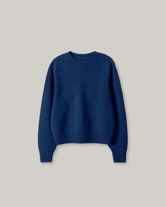 NOTHING WRITTEN BUNNY WOOL PULLOVER - BLUE
