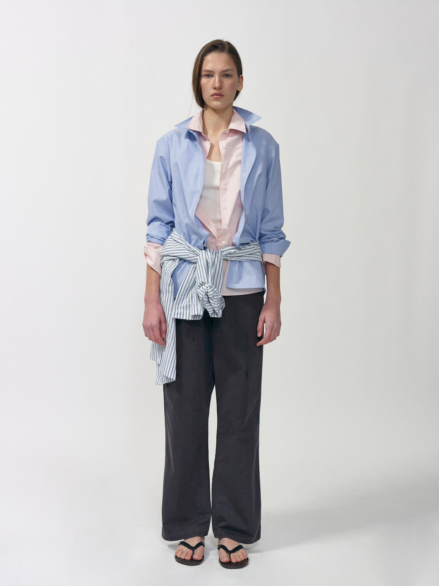 NOTHING WRITTEN PORT STANDARD FIT SHIRT - LIGHT BLUE