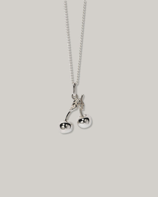 MEADOWLARK CHERRY CHARM NECKLACE - STERLING SILVER