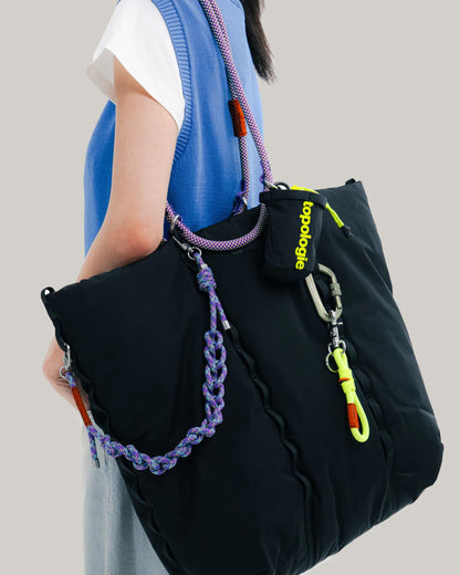 TOPOLOGIE CLOUD TOTE BLACK TECH SATEEN