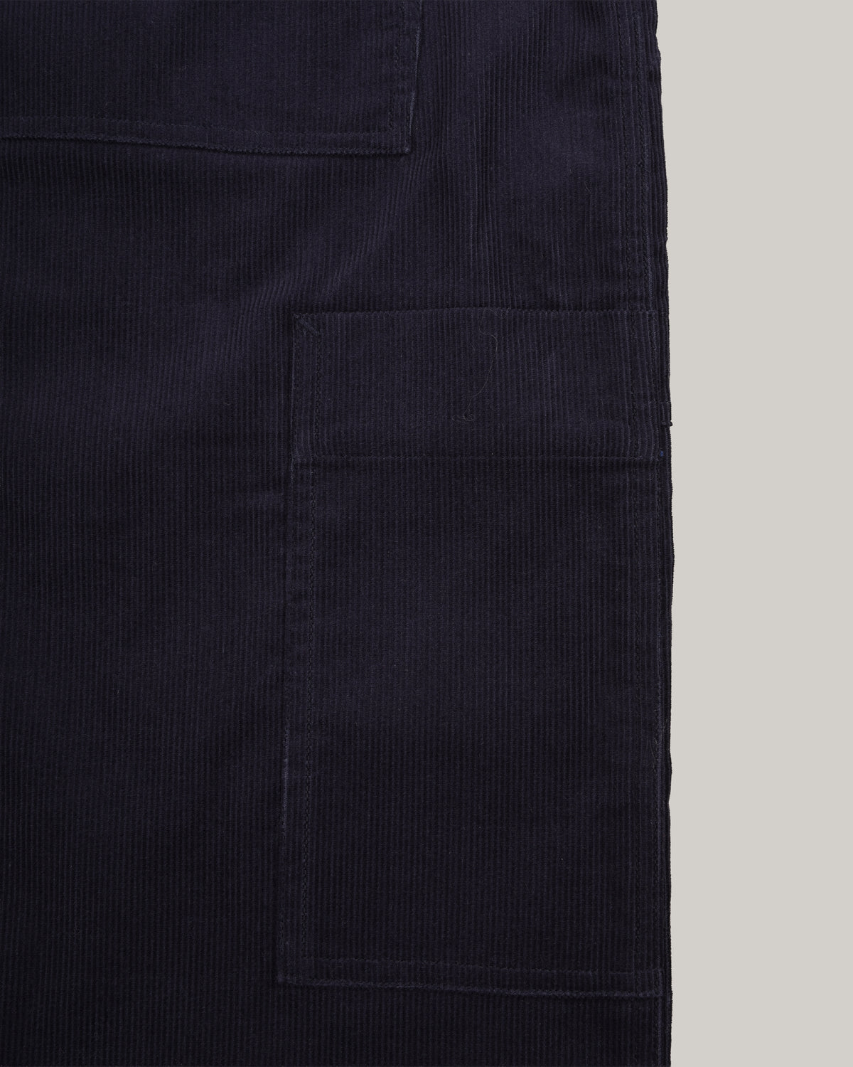 WORK WORKS WOMEN'S UTILITY POCKET STRAIGHT RELAXED PANTS - NAVY CORDUROY