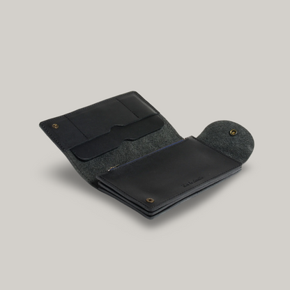 BLEU DE CHAUFFE CORTO WALLET -  AGED BLACK