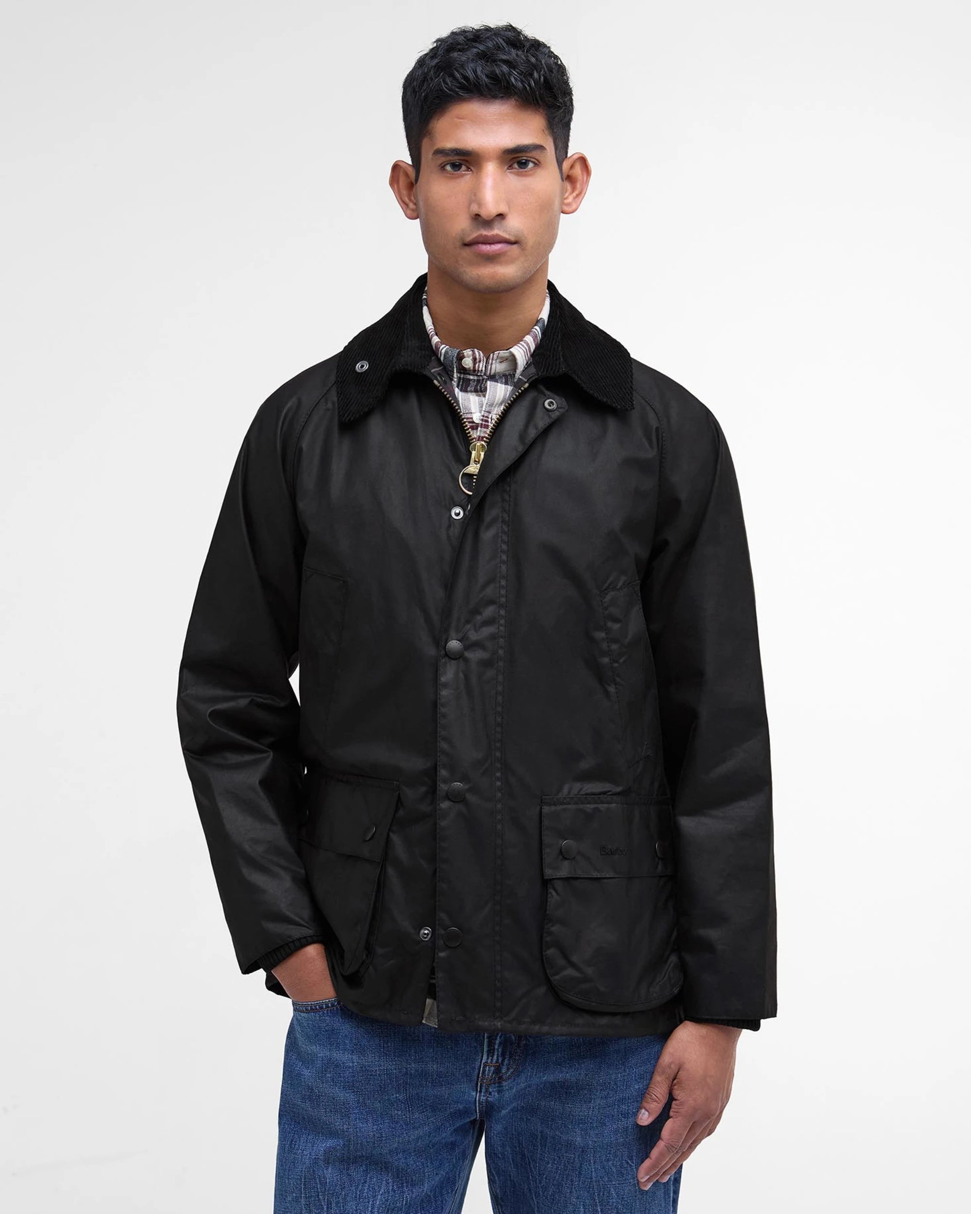 BARBOUR BEDALE WAX JACKET - BLACK – Pickings and Parry