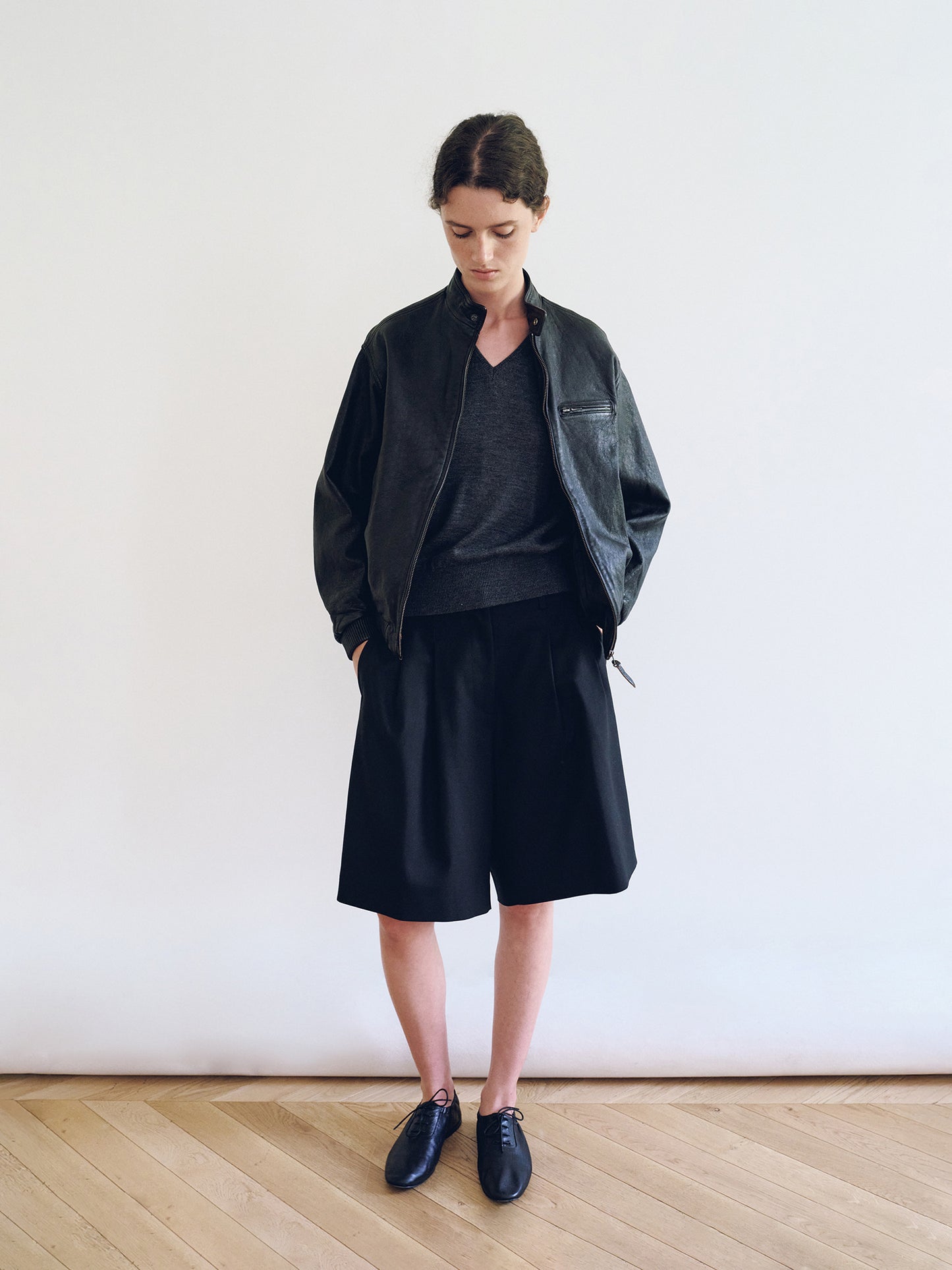 NOTHING WRITTEN LEATHER SINGLE RIDER JACKET - BLACK