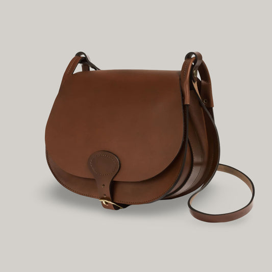 BLEU DE CHAUFFE DIANE HUNTING BAG - AMBER BROWN