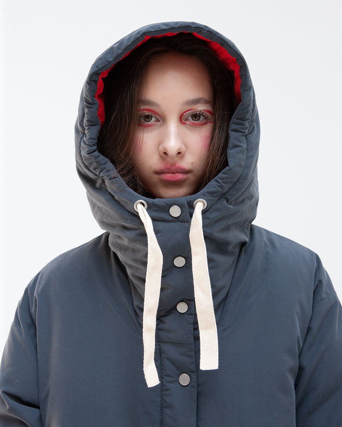 W'MENSWEAR COLD WEATHER PARKA - NAVY/RED