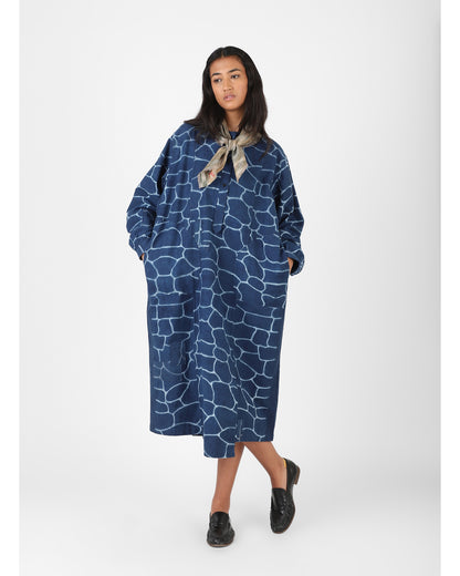 KARDO WOMEN'S EVA SHIBORI DRESS - INDIGO