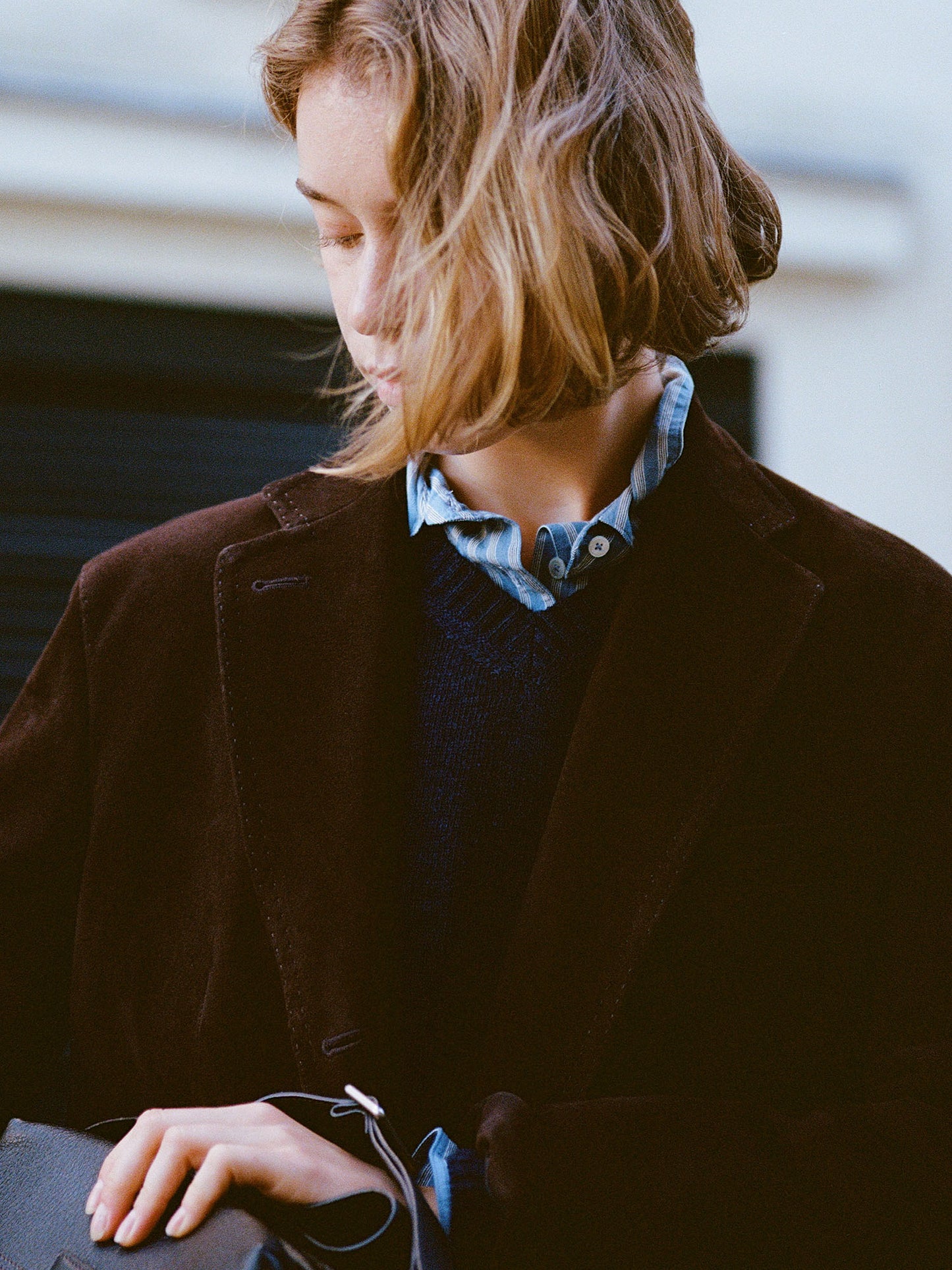 NOTHING WRITTEN METIS COTTON SHIRT - BLUE STRIPE