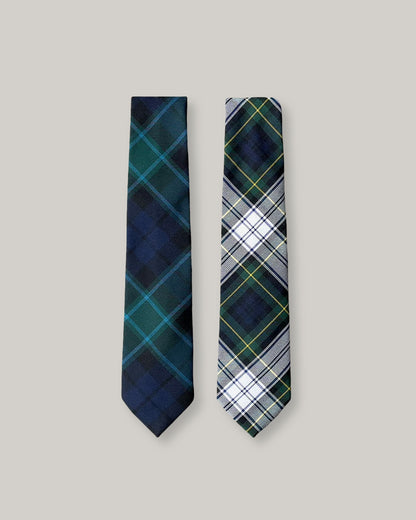 TS(S) TARTAN PLAID NECK TIE - BLUE