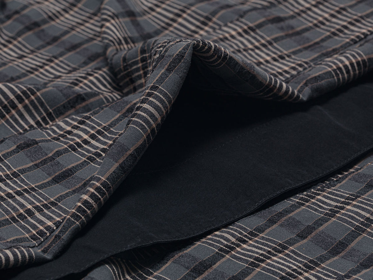 1ST PAT-RN WOMEN'S FORMA SKIRT - FUSED CHECKS - GREY/ BROWN