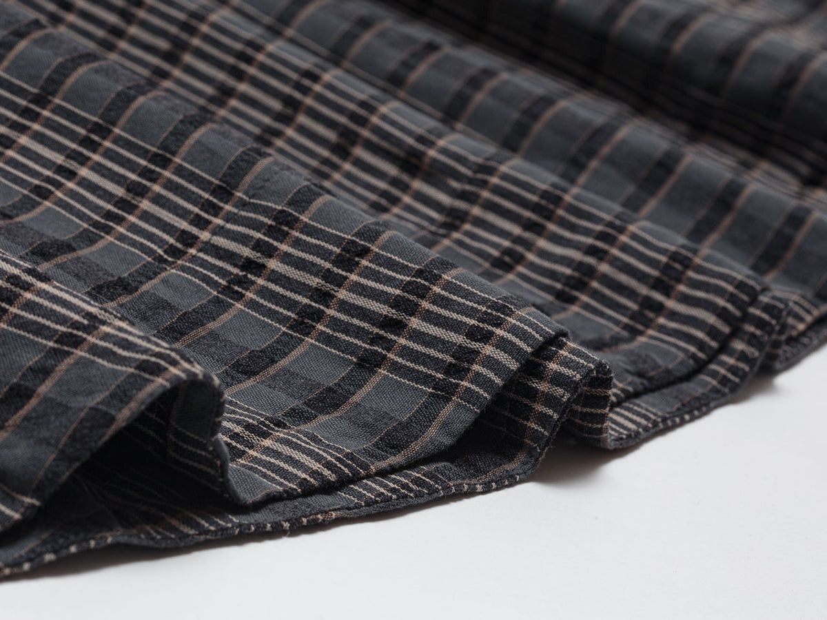 1ST PAT-RN WOMEN'S FORMA SKIRT - FUSED CHECKS - GREY/ BROWN